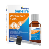 Humana Benelife Witamina D + DHA, od urodzenia, 15 ml USZKODZONE OPAKOWANIE - miniaturka zdjęcia produktu