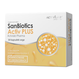 Activlab Pharma SanBiotics Activ Plus, 30 kapsułek vege KRÓTKA DATA - zdjęcie produktu