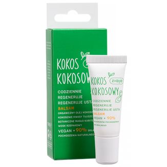 Ziaja Kokos Kokosowy, regenerujący balsam do ust, 10 ml - zdjęcie produktu