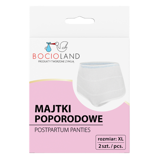 Bocioland, majtki poporodowe, siateczkowe, rozmiar XL, 2 sztuki USZKODZONE OPAKOWANIE - zdjęcie produktu