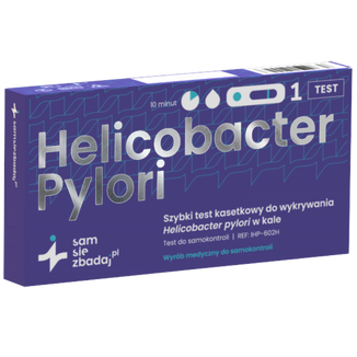 Sam się zbadaj Helicobacter pylori, szybki test do wykrywania antygenów Helicobacter pylori w kale, kasetkowy, 1 sztuka - zdjęcie produktu