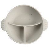 Canpol Babies, silikonowa miska z 3 przegródkami i przyssawką, szara, od 6 miesiąca, 1 sztuka - miniaturka zdjęcia produktu