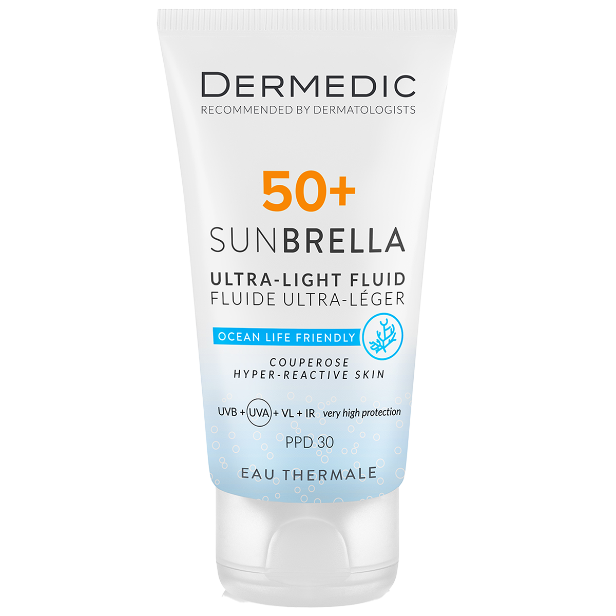 Dermedic Dermedic Sunbrella, ultralekki krem ochronny do twarzy, skóra nadreaktywna i naczynkowa, SPF 50+, 40 ml