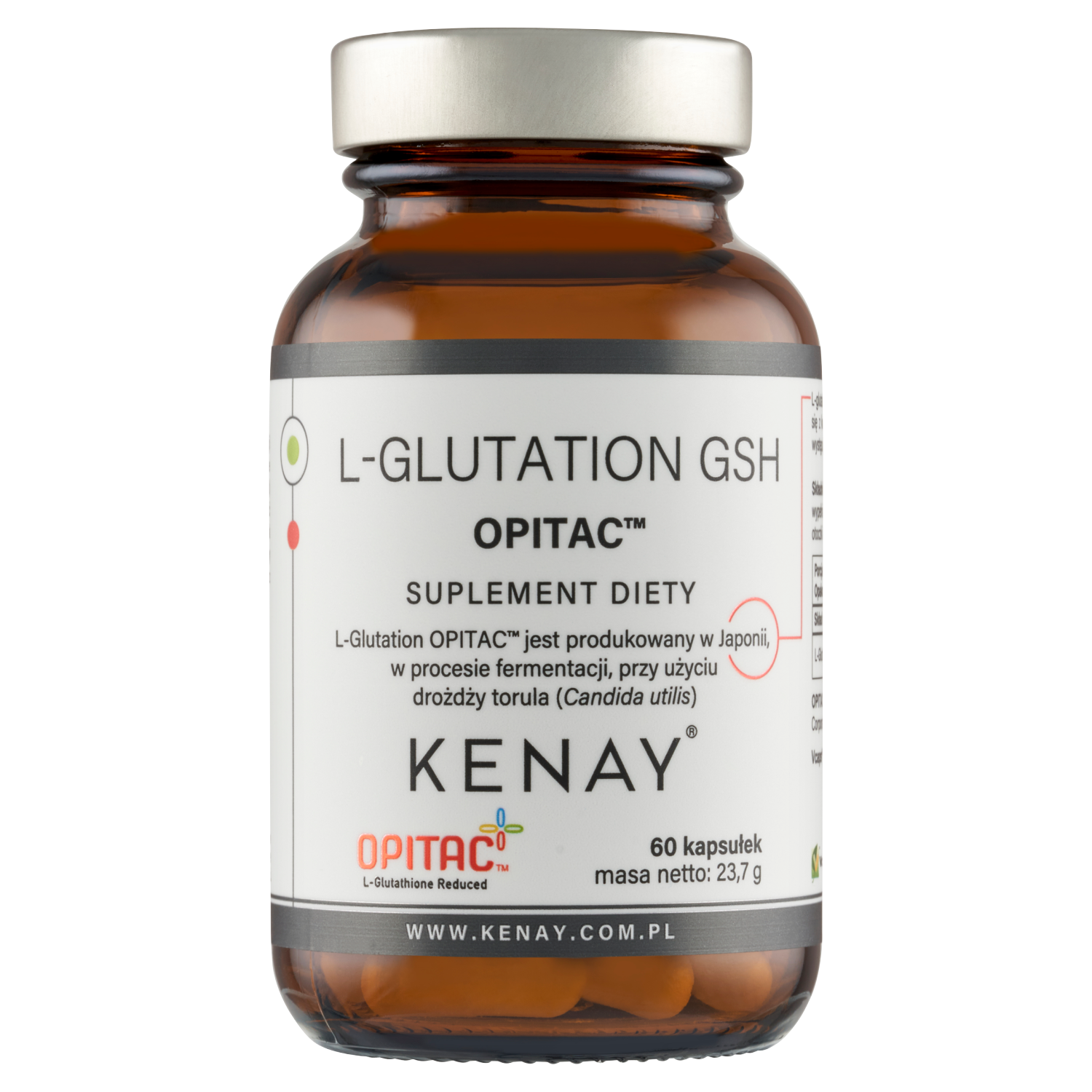 Kenay L-Glutation GSH Opitac, 60 kapsułek - cena