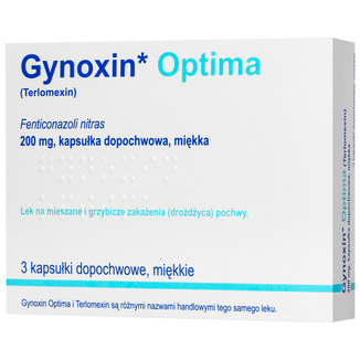 Gynoxin Optima 200 mg, 3 kapsułki dopochwowe miękkie (import równoległy) - zdjęcie produktu