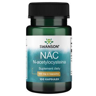 Swanson NAC 150 mg, N-acetylocysteina, 100 kapsułek - zdjęcie produktu