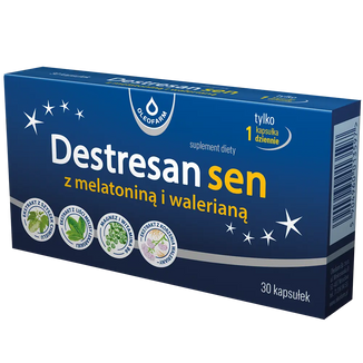 Destresan Sen z melatoniną i walerianą, 30 kapsułek - zdjęcie produktu