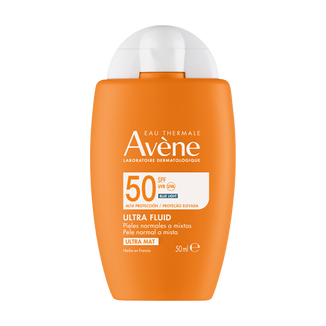 Avene Ultra Fluid Invisible, niewidoczny krem przeciwsłoneczny do twarzy, skóra wrażliwa, SPF 50+, 50 ml USZKODZONE OPAKOWANIE - zdjęcie produktu