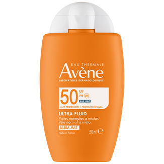 Avene Ultra Fluid Invisible, niewidoczny krem przeciwsłoneczny do twarzy, skóra wrażliwa, SPF 50+, 50 ml - zdjęcie produktu