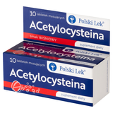 Acetylocysteina, smak wiśniowy, 10 tabletek musujących - miniaturka zdjęcia produktu