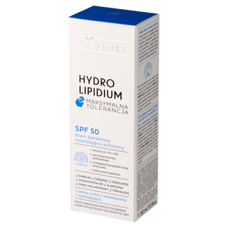 Bielenda Hydro Lipidium Maksymalna Tolerancja, krem barierowy nawilżająco-ochronny, SPF 50+, 30 ml - zdjęcie produktu