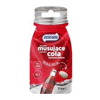 Dosfarm Drażetki odświeżające z witaminą C, smak cola, cytryna i mięta, 16 g - zdjęcie produktu