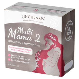 Zestaw Singularis Superior Multi Mama 2, Mama Plus, 30 kapsułek + Gravidia DHA, 30 kapsułek - zdjęcie produktu