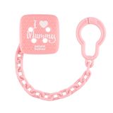 Canpol Babies, łańcuszek do smoczka, I Love Mummy, różowy, 1 sztuka - miniaturka zdjęcia produktu
