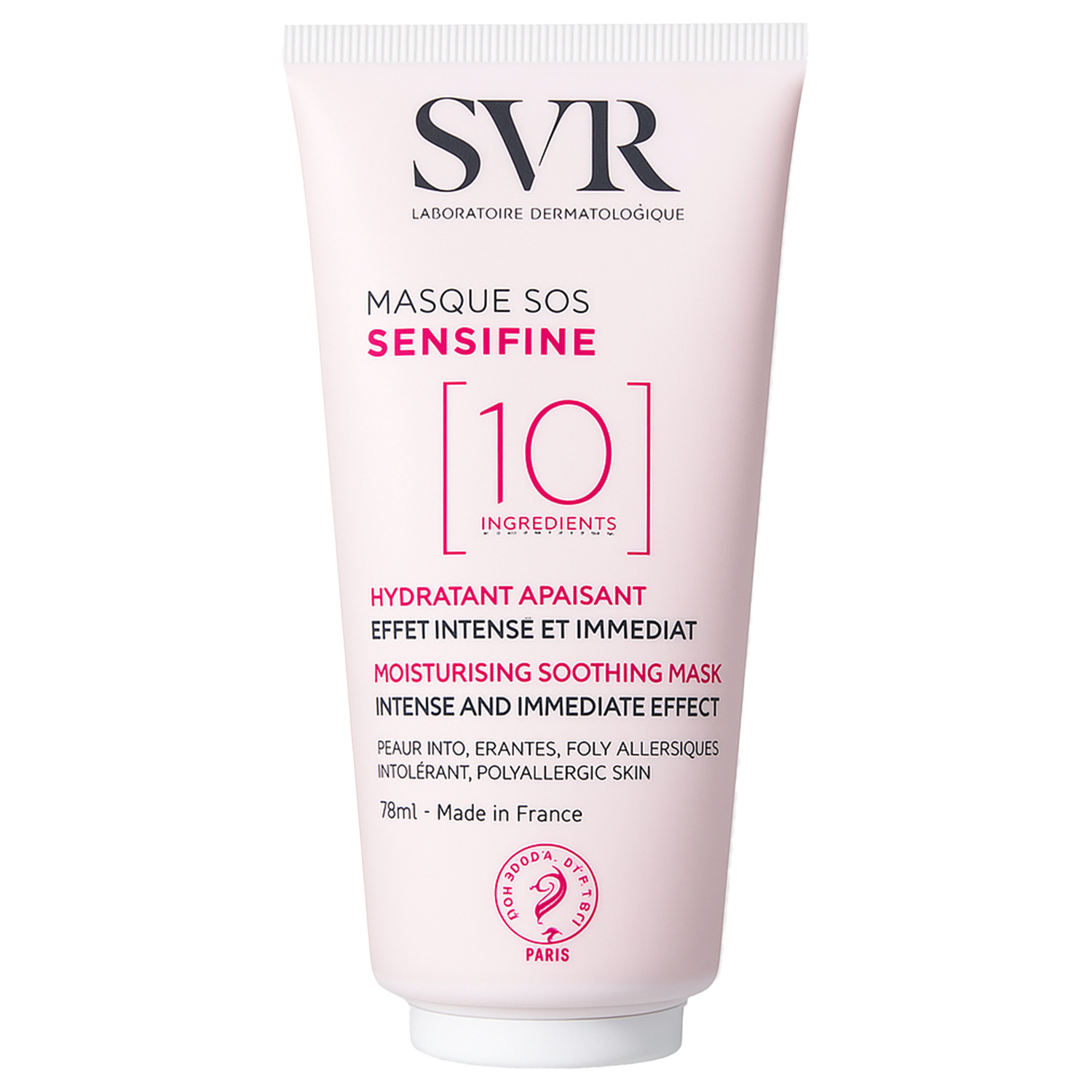 Nieznana SVR Sensifine Masque SOS, kojąca maska ratunkowa, 75 ml — Inhaltsstoffe und Bewertung