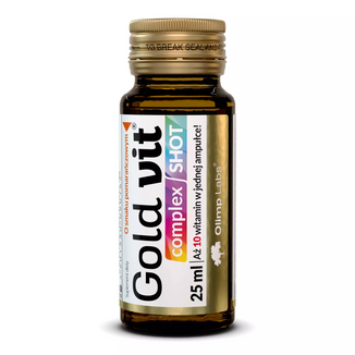 Olimp Gold-Vit Complex Shot, ampułka szklana, smak pomarańczowy, 25 ml - zdjęcie produktu