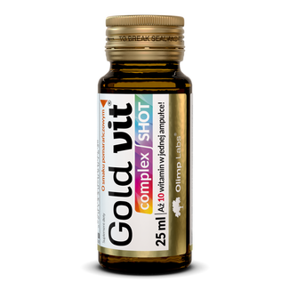 Olimp Gold-Vit Complex Shot, ampułka szklana, smak pomarańczowy, 25 ml - zdjęcie produktu