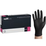 EasyCare Nitrile, rękawice nitrylowe, niejałowe, bezpudrowe, czarne, rozmiar S, 100 sztuk USZKODZONE OPAKOWANIE - miniaturka zdjęcia produktu