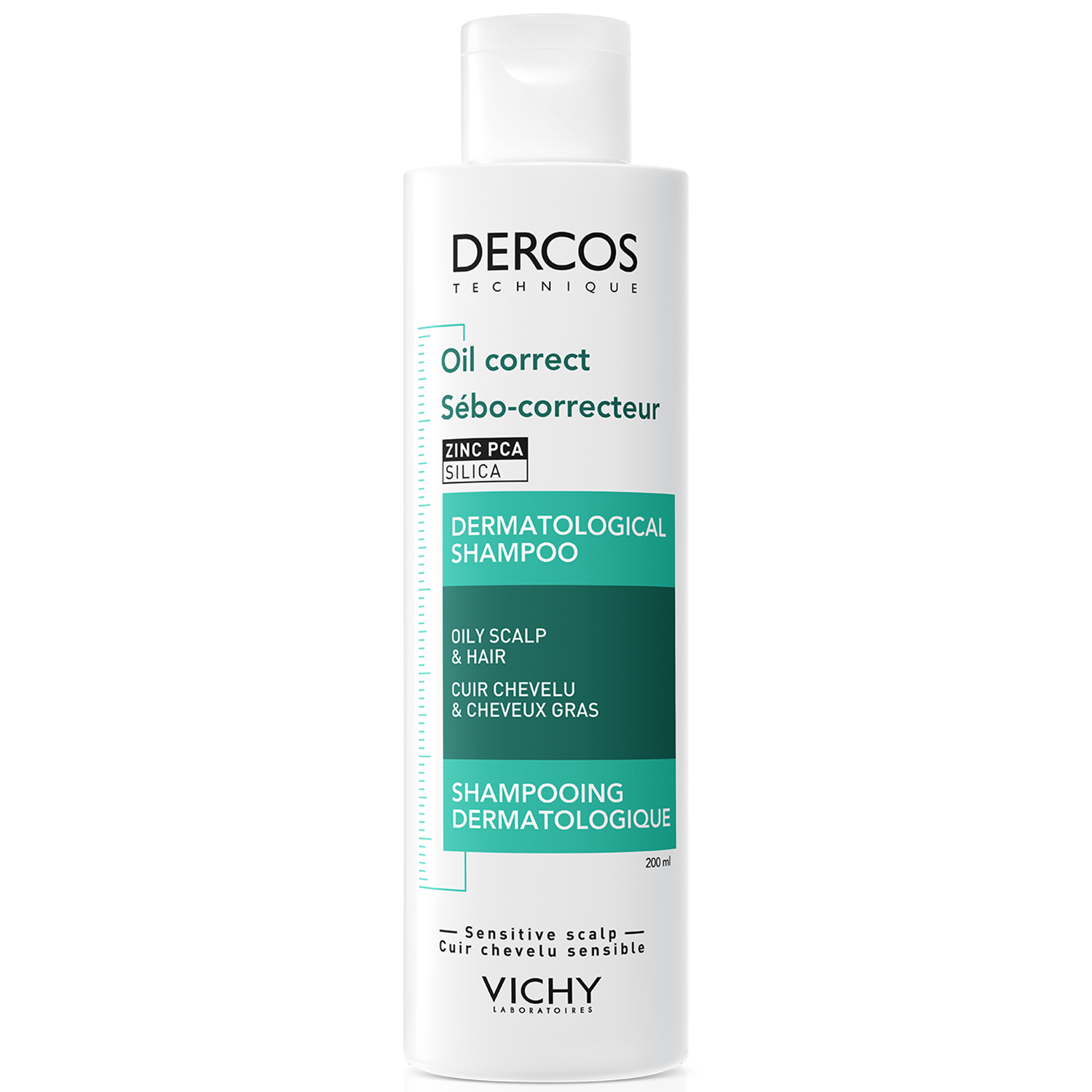 Vichy Vichy Dercos Oil Correct, Shampoo normalisierend, Haar fettend, 200 ml — Inhaltsstoffe und Bewertung