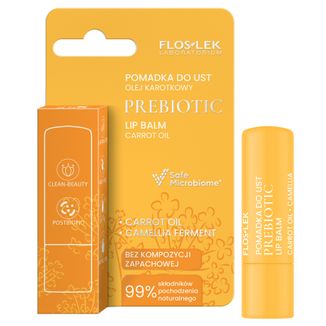 Floslek Laboratorium Prebiotic, pomadka do ust, olej karotkowy, 4 g - zdjęcie produktu