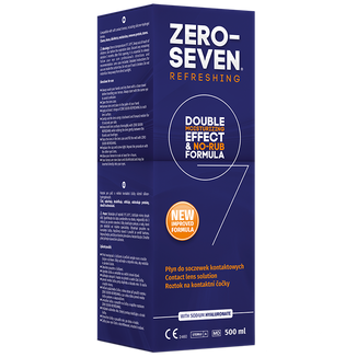 Płyn do soczewek Zero-Seven Refreshing, 500 ml KRÓTKA DATA Płyn do soczewek Zero-Seven Refreshing, 500 ml KRÓTKA DATA - zdjęcie produktu