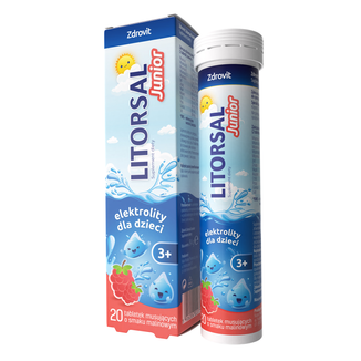 Zdrovit Litorsal Junior, od 3 lat, 20 tabletek musujących USZKODZONE OPAKOWANIE - zdjęcie produktu