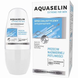Aquaselin Extreme for Men, specjalistyczny antyperspirant przeciw nadmiernej potliwości, roll-on, 50 ml - zdjęcie produktu