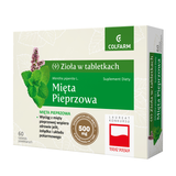 Zioła w Tabletkach Mięta Pieprzowa, 60 tabletek powlekanych Zioła w Tabletkach Mięta Pieprzowa, 60 tabletek powlekanych - miniaturka zdjęcia produktu