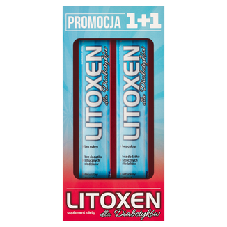 Litoxen dla Diabetyków, 2 x 20 tabletek musujących USZKODZONE OPAKOWANIE - zdjęcie produktu