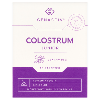 Genactiv Colostrum Junior Czarny Bez, od 3 lat, 30 saszetek - zdjęcie produktu