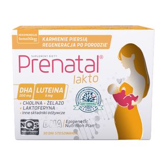Prenatal Lakto, 30 kapsułek twardych + 30 kapsułek miękkich USZKODZONE OPAKOWANIE - zdjęcie produktu