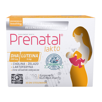 Prenatal Lakto, 30 kapsułek twardych + 30 kapsułek miękkich - zdjęcie produktu