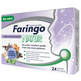 FaringoNatur, pastylki do ssania, smak czarnej porzeczki, 24 sztuki KRÓTKA DATA - miniaturka zdjęcia produktu