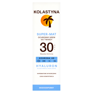 Kolastyna, ochronny krem do twarzy, super-mat, SPF 30, 50 ml KRÓTKA DATA - zdjęcie produktu