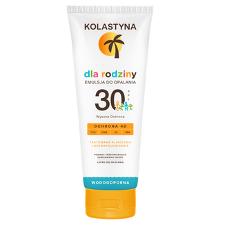 Kolastyna Dla Rodziny, emulsja do opalania dla dzieci i dorosłych,  SPF 30, 250 ml - zdjęcie produktu