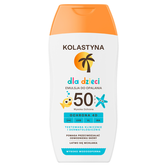 Kolastyna Dla Dzieci, emulsja do opalania, SPF 50, 150 ml KRÓTKA DATA Kolastyna Dla Dzieci, emulsja do opalania, SPF 50, 150 ml KRÓTKA DATA - zdjęcie produktu