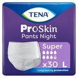 Tena Pants ProSkin Night, majtki chłonne, rozmiar L, 100-135 cm, Super, 30 sztuk - miniaturka zdjęcia produktu