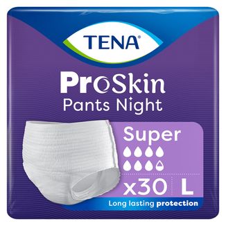 Tena Pants ProSkin Night, majtki chłonne, rozmiar L, 100-135 cm, Super, 30 sztuk - zdjęcie produktu