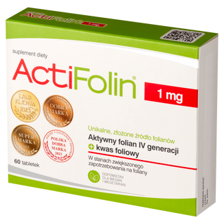 ActiFolin 1 mg, 60 tabletek - zdjęcie produktu