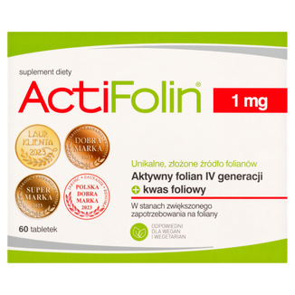 ActiFolin 1 mg, 60 tabletek - zdjęcie produktu