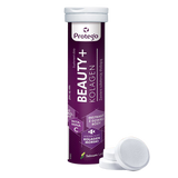 Protego Beauty+ Kolagen, smak truskawkowo-rabarbarowy, 20 tabletek musujących KRÓTKA DATA - miniaturka zdjęcia produktu