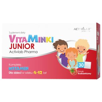 Activlab Pharma VitaMinki Junior, smak truskawkowy, 30 saszetek - zdjęcie produktu