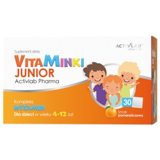 Activlab Pharma VitaMinki Junior, smak pomarańczowy, 30 saszetek - zdjęcie produktu