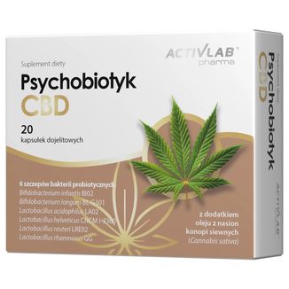 Activlab Pharma Psychobiotyk CBD, 20 kapsułek - zdjęcie produktu