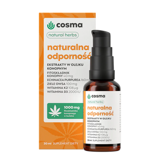 Cosma Cannabis Natural Herbs Naturalna Odporność ekstrakty w olejku konopnym, krople, 30 ml - zdjęcie produktu