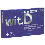 Sam się zbadaj Wit.D, szybki test do oznaczania stężenia witaminy D z krwi, płytkowy, 1 sztuka - miniaturka zdjęcia produktu