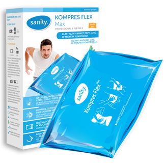 Sanity Flex, kompres żelowy w pokrowcu, max, 19 cm x 30 cm, 1 sztuka USZKODZONE OPAKOWANIE - zdjęcie produktu