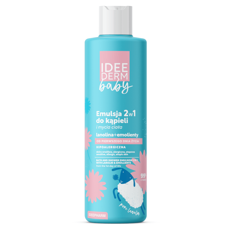 Nieznana Idee Derm Baby, emulsja do kąpieli i mycia ciała 2w1, od urodzenia, 400 ml — Składniki i ocena