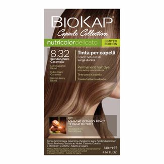Biokap Nutricolor Delicato, farba koloryzująca do włosów, 8.32 karmel jasny blond, 140 ml - zdjęcie produktu