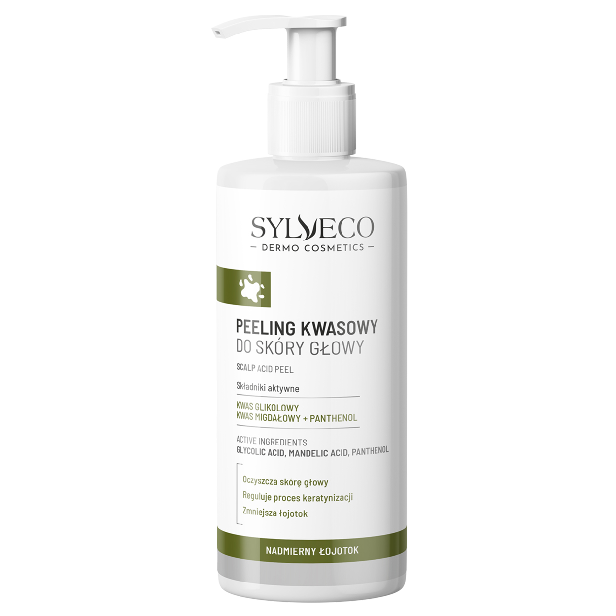 Nieznana Sylveco Dermo Nadmierny Łojotok, peeling kwasowy do skóry głowy, 150 ml — Składniki i ocena